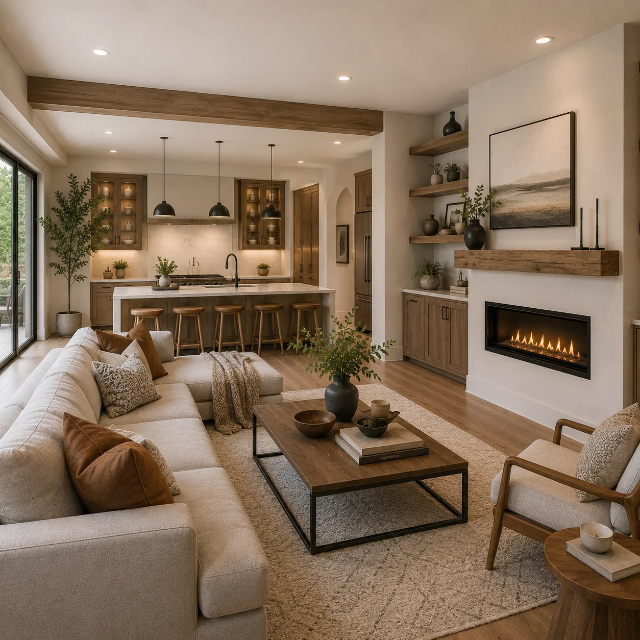 Modern kitchen renovation with custom cabinets and premium finishes